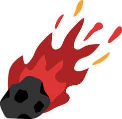 Vector asteroid icon isolated on white background. Cartoon comet clipart. Space design element. Meteor picture for kids © Lexi Claus