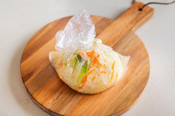 コールスロー作り　時間を置いた物