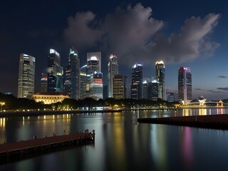 Obraz premium country skyline at night