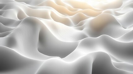 Obraz premium mesmerizing seamless pattern of undulating white waves minimalist design with subtle gradients and shadows clean modern aesthetic perfect for backgrounds or textile prints