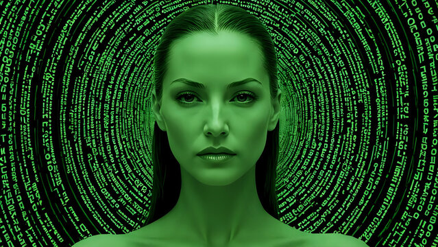 Abstraktion Bewusstseinsmatrix 16x9. Hintergrund f&uuml;r das Design 3.