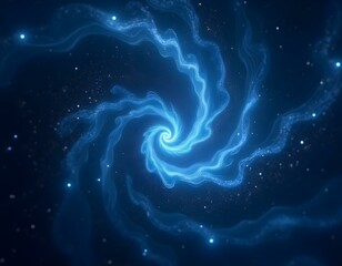 swirl background with a starry night theme, incorporating deep blues and scattered white stars create with ai