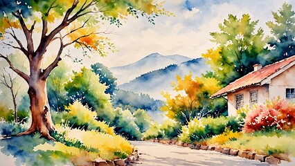Watercolor painting expressing the wonder of life