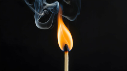 a matchstick with smoke coming out of it