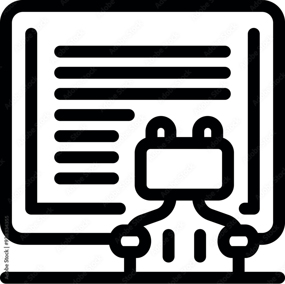 Poster computer is analyzing calendar events, symbolizing the role of artificial intelligence in scheduling