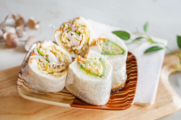 手作りロールサンド