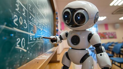 Cute ai robot solves problems