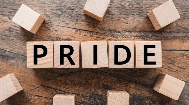 Holzbl&ouml;cke Mit Dem Wort Pride