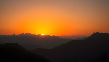 Fototapeta premium mountains at sunset