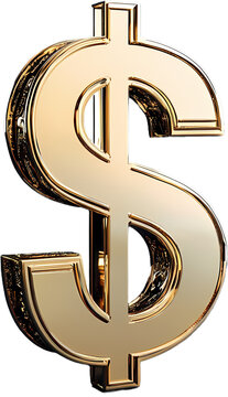 recommend clip art: 3D icon of golden dollar sign clip art