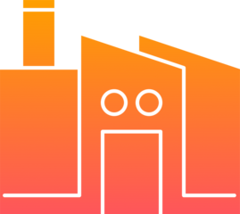 Factory icon gradient vector illustration