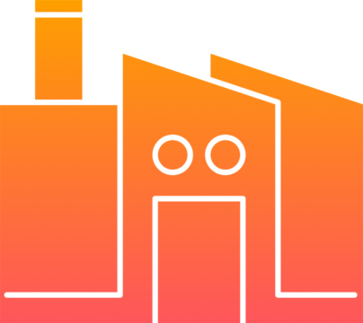 Factory icon gradient vector illustration