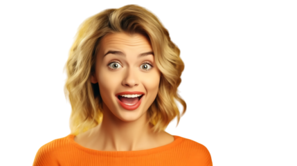 Woman Giving Wow Expressions