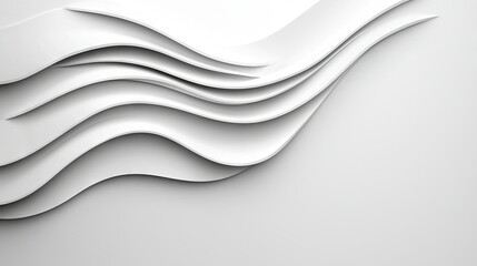 Fototapeta premium A white background with wavy lines at the top and bottom