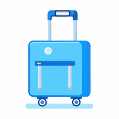Blue travel suitcase stock illustration