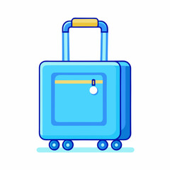 Blue travel suitcase stock illustration