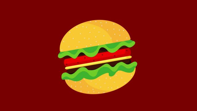 delicious fast food burgers doddle animation