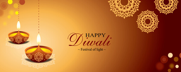 Naklejka premium diwali stylish banner festival background