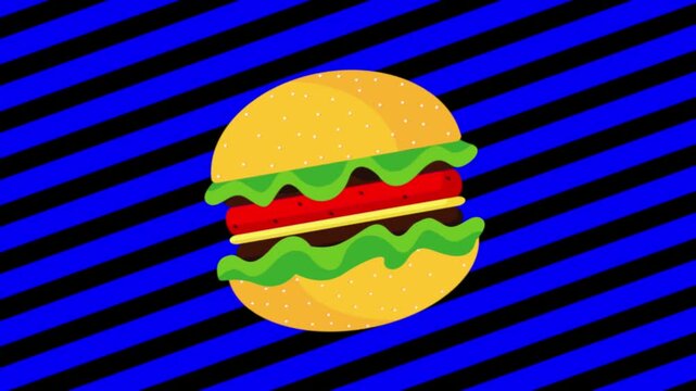 delicious fast food burgers doddle animation