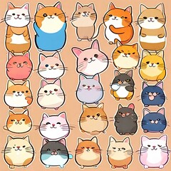 seamless pattern with cats