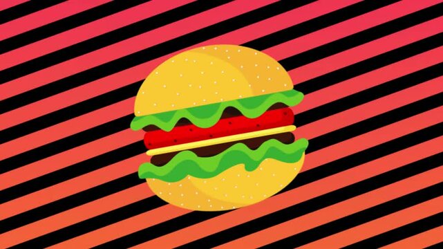 delicious fast food burgers doddle animation