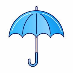 Blue umbrella stock illustration
