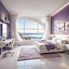 Habitación con vista al océano.