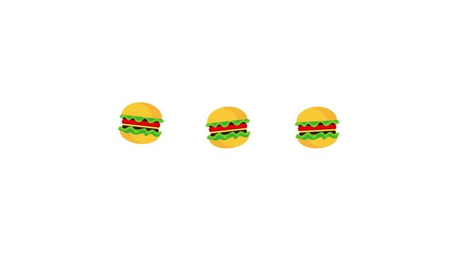 delicious fast food burgers doddle animation