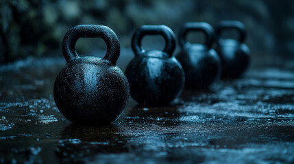 kettlebell in a sleek gym setting, highlighting its design and functionality as part of a fitness regimen