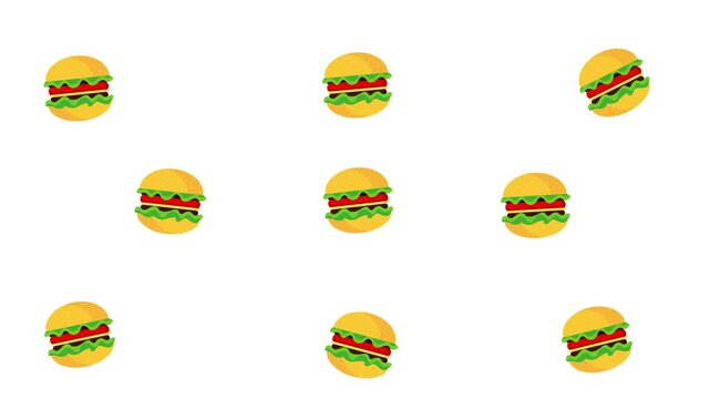 delicious fast food burgers doddle animation