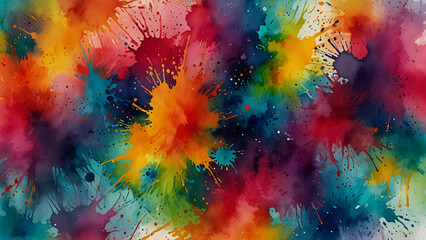 Fototapeta premium Abstract Watercolor Splash with Vibrant Fluid Colors