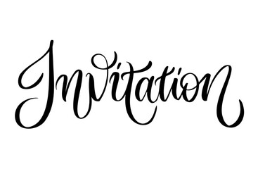 Modern Bouncy Girly Invitation Lettering. Wedding Celebration Calligraphy Sign. Expressive Brush Pen beautiful. Modern style script for RSVP