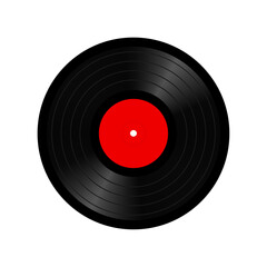 red music record. vector