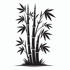 bamboo tree silhouette