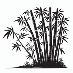 bamboo tree silhouette