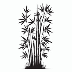 bamboo tree silhouette