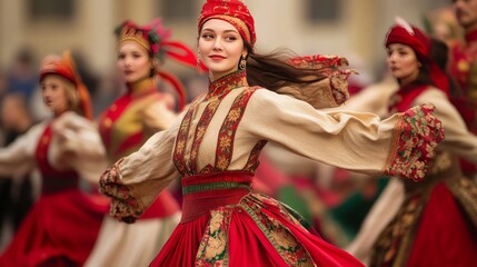 Pre-Raphaelite-Inspired Russian Folk Song and Dance Parade in Moscow