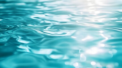 A beautiful close-up of shimmering, turquoise water creating mesmerizing reflections and ripples. 