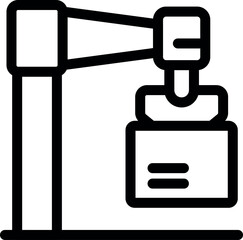 Obraz premium This minimalist icon depicts the concept of automated cargo handling