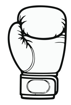 recommend clip art: simple outline of a boxing glove
