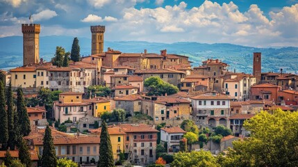 Obraz premium Discover Arezzo's rich history through its historic districts.