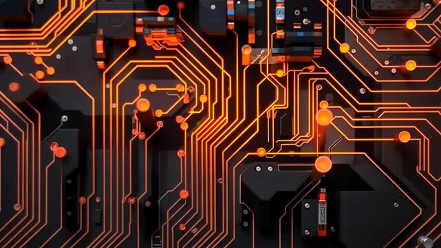 Electronic circuits, blue neon light, Software and Web Developer Programming Code, Binary Abstract Computer Script, Program Developing digital background.