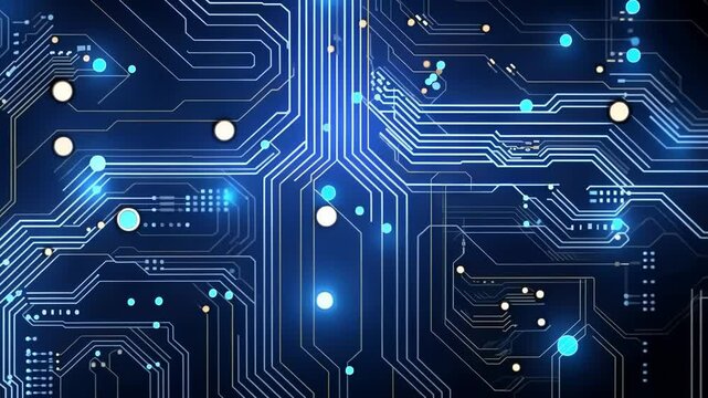Electronic circuits, blue neon light, Software and Web Developer Programming Code, Binary Abstract Computer Script, Program Developing digital background.