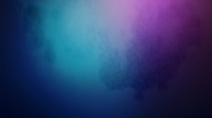Fototapeta premium A minimalist design featuring a simple, smooth gradient from blue to purple to dark blue, with a subtle glowing grainy texture overlay
