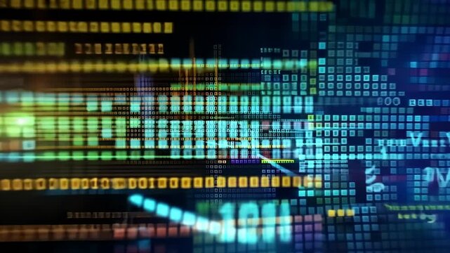 Software and Web Developer Programming Code digital background , Binary Abstract Computer Script, Program Developing blue neon light