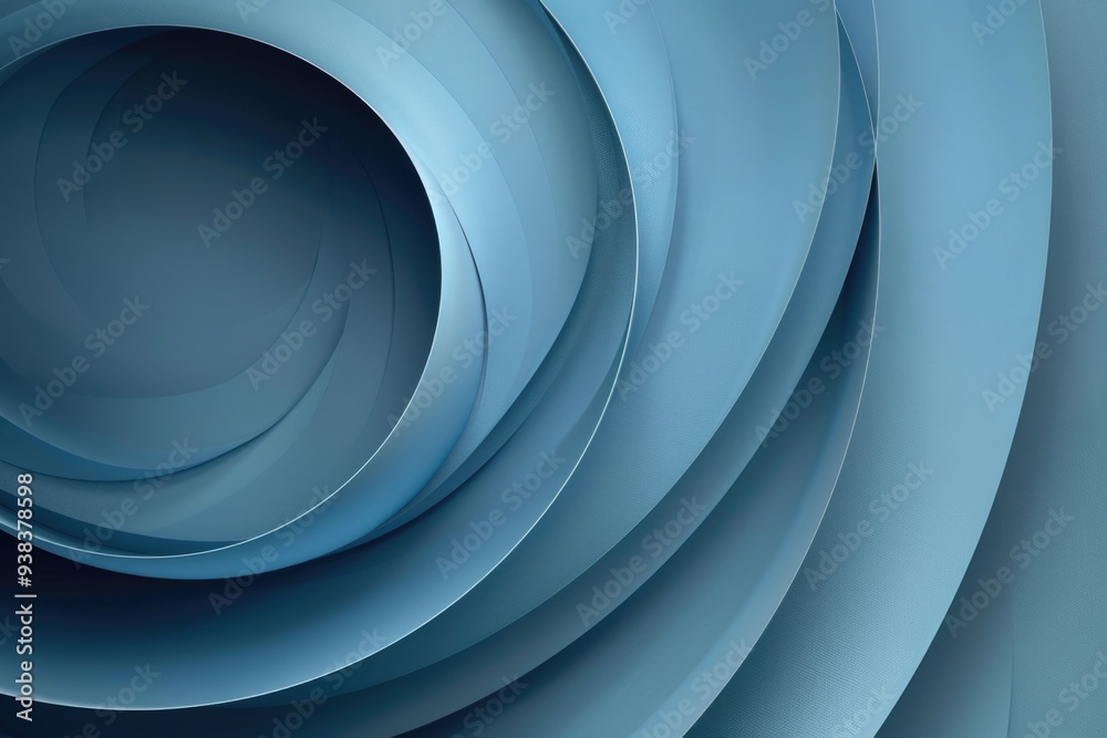 Poster a detailed view of a blue spiral pattern, great for abstract designs and artistic uses