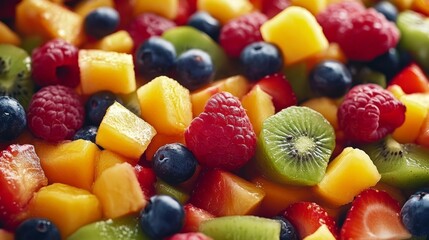 Salad of fruits, a canvas for imagination.