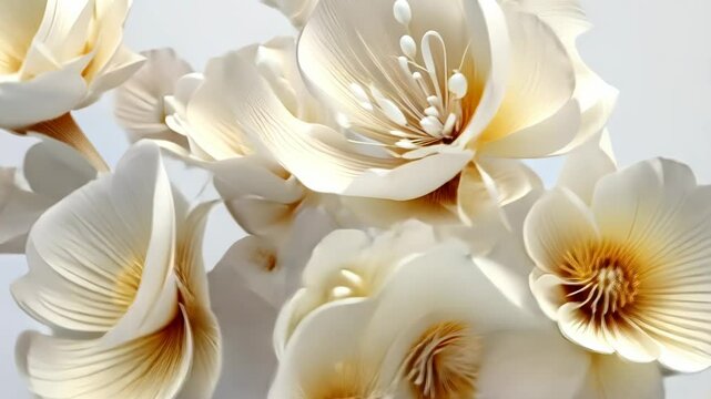 white floral abstract background Organic fractal structures flower macro geometry illustration, ornament	