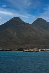 Coast of Cabo de Gata in the area of Isleta del Moro, a fishing town located near Los Escullos, Almeria Province, Andalusia, Spain
