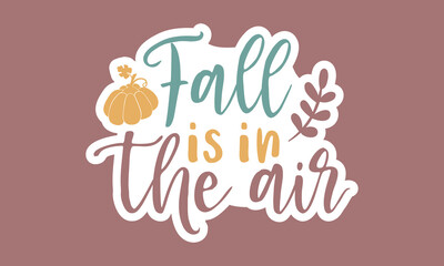 Stickers Fall Autumn And  Single Design